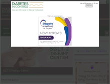 Tablet Screenshot of diabetesincontrol.com